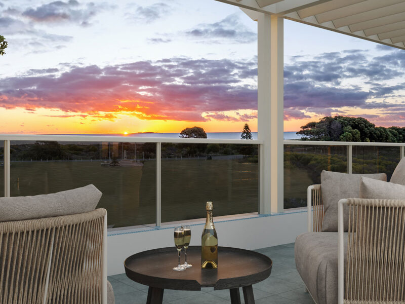 Bay View Balcony Sunset